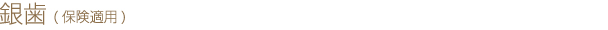 銀歯(保険適用)