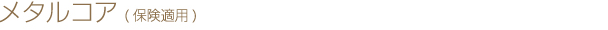 メタルコア(保険適用)